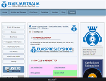 Tablet Screenshot of contact.elvis.com.au